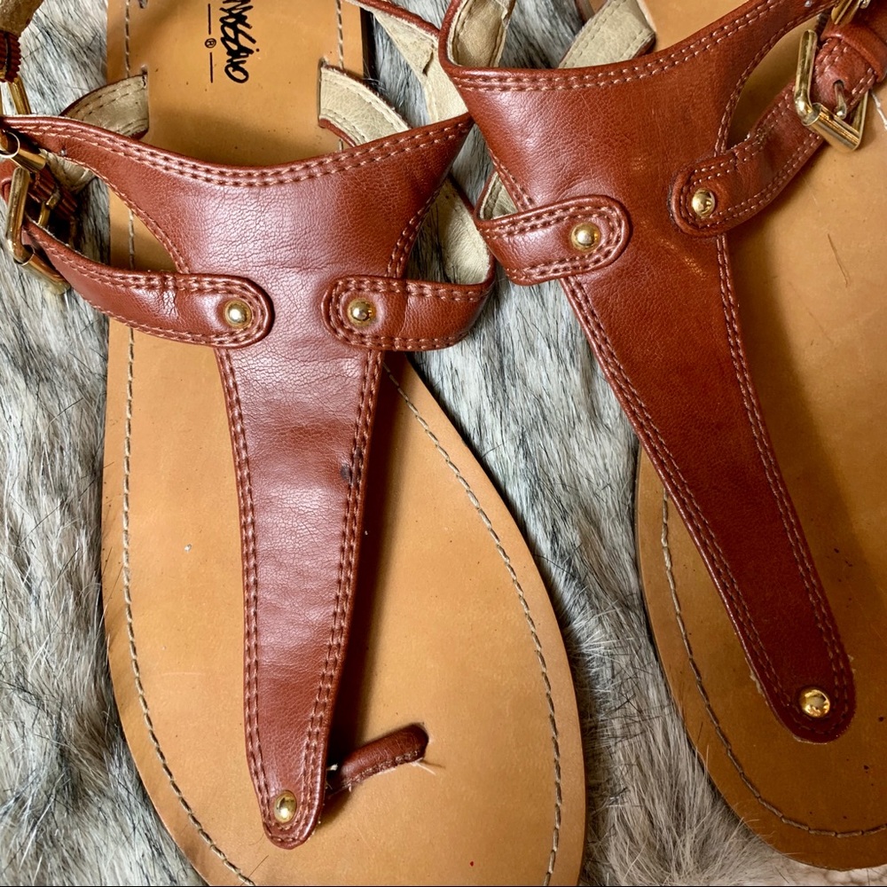 Mossimo | Cognac Strappy Thong Sandals - Picture 2 of 8